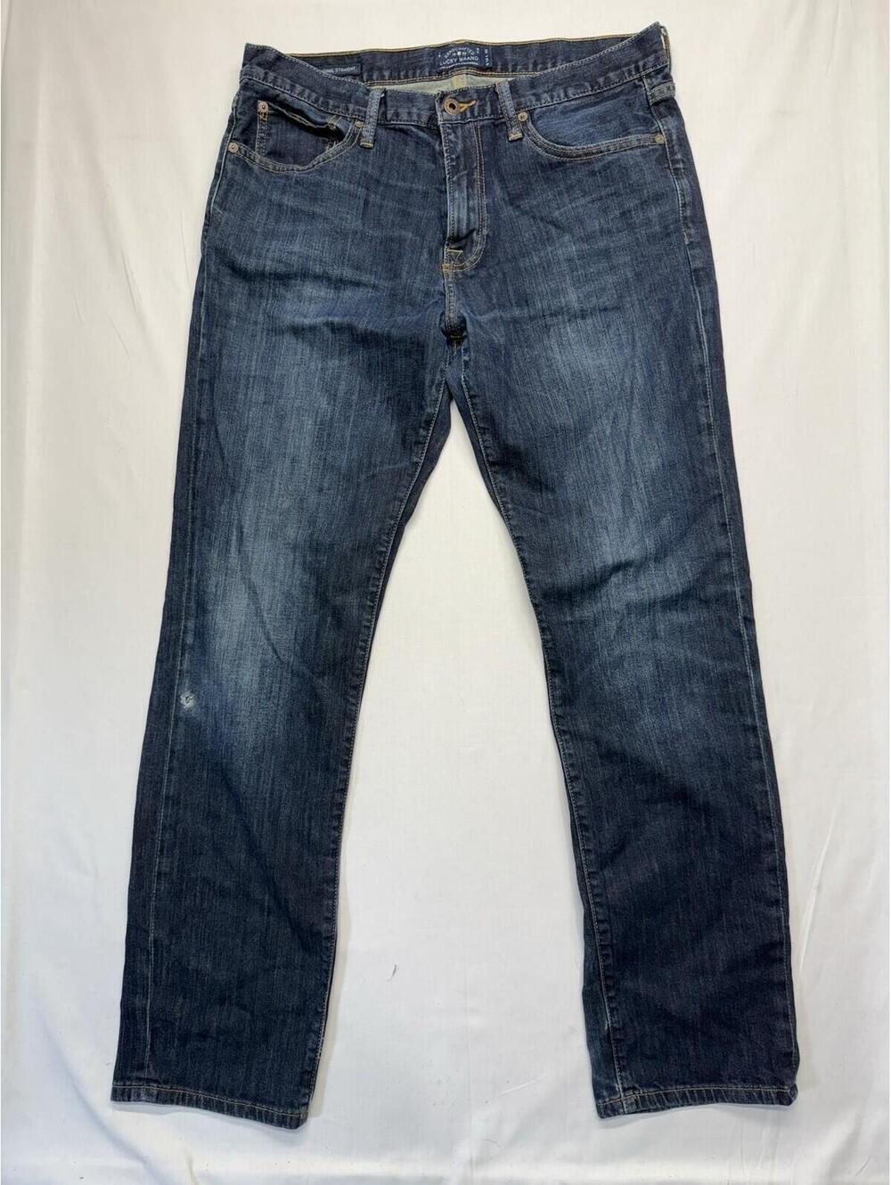 Lucky Brand Jeans Mens Size 34 x 32 Blue 221 Original Straight Vintage